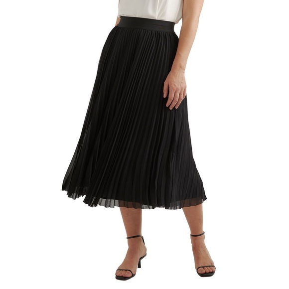 Quince Chiffon Pleated Midi Skirt medium - Picture 1 of 3